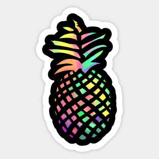 Colourful Pastel Pineapple Sticker